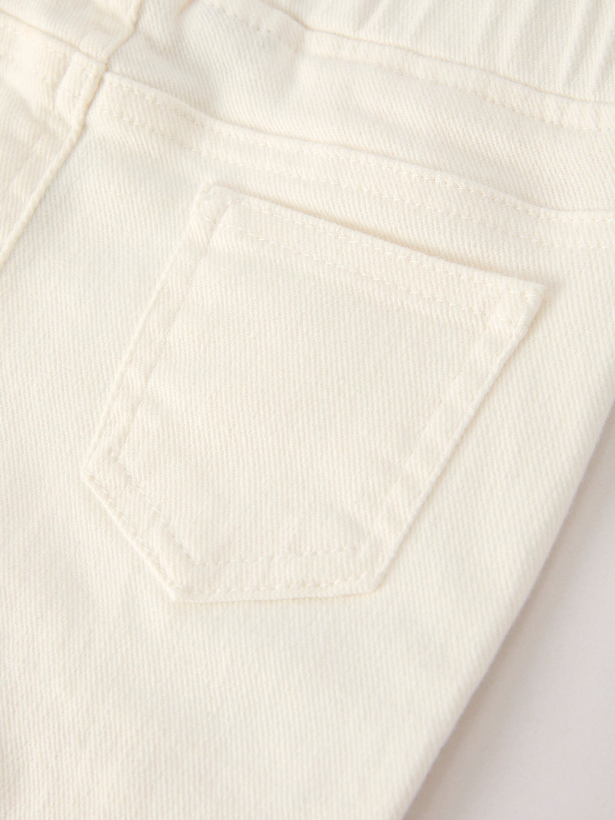 Three Little Tots Charming White Denim Pants with Cute Bows, extra product detail