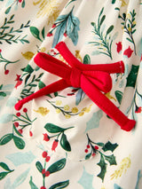 Toddler Girls Christmas Dress – Holiday Floral Print Outfit with Pockets