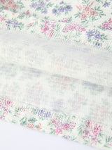 Spring Purple Floral Embroidered Smocked Bow Girl Dress