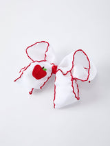 Back-to-school Apple Applique Girls Hairpin 4 Inches/6.25 inches
