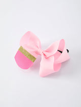 Back-to-school Pencil Bow Girls Hair Clips 3.5 inches