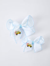 Back-to-school Truck Applique Girls Hairpin 4 Inches/6.25 inches