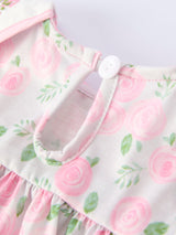 Petal Peter Pan Collar Christ Bishop Christening Baby Girls Bloomer Set