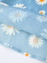 Spring Daisy Girls' Blue Denim Dress
