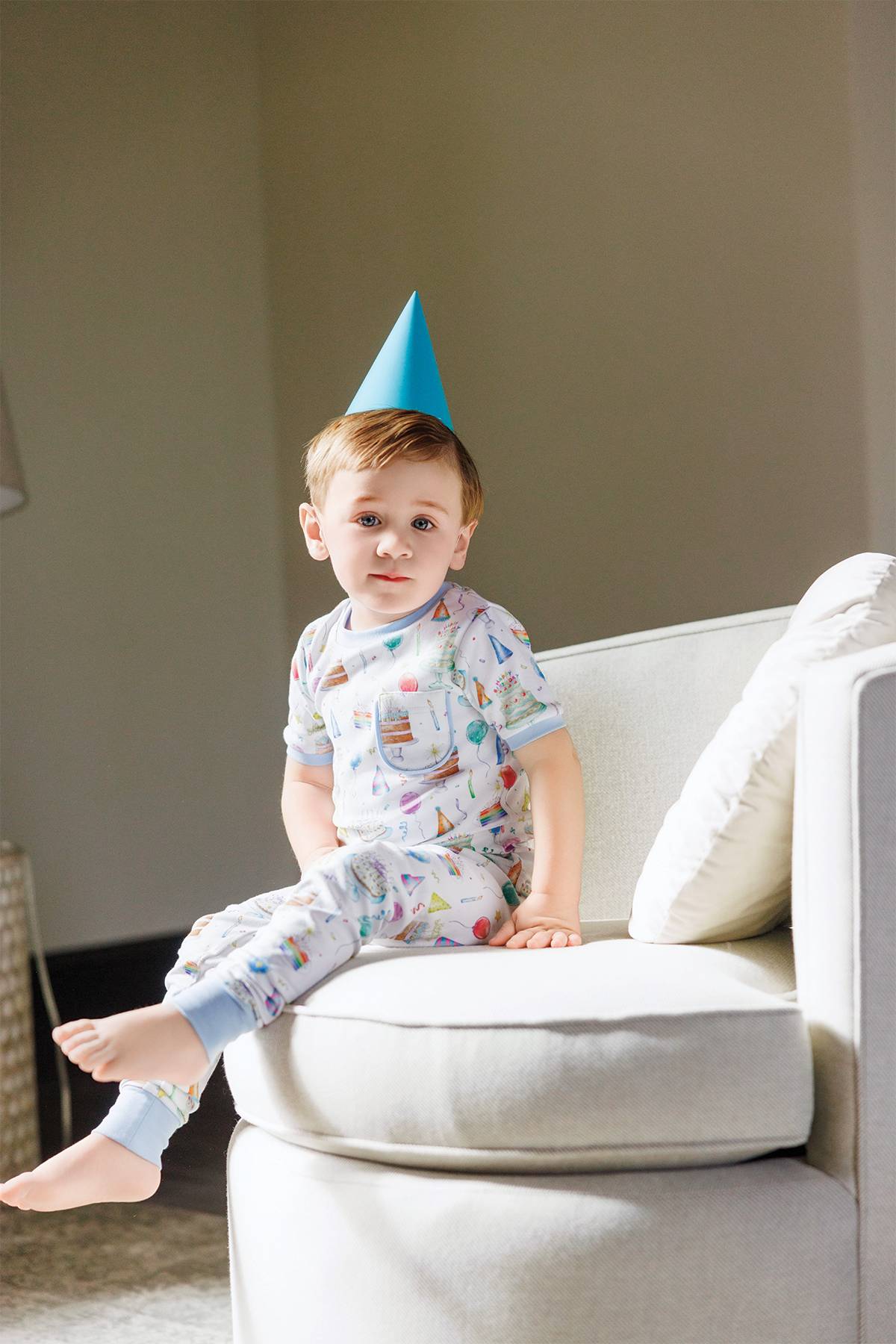 Three Little Tots Happy Birthday Organic Cotton Pajama Set, alternate angle