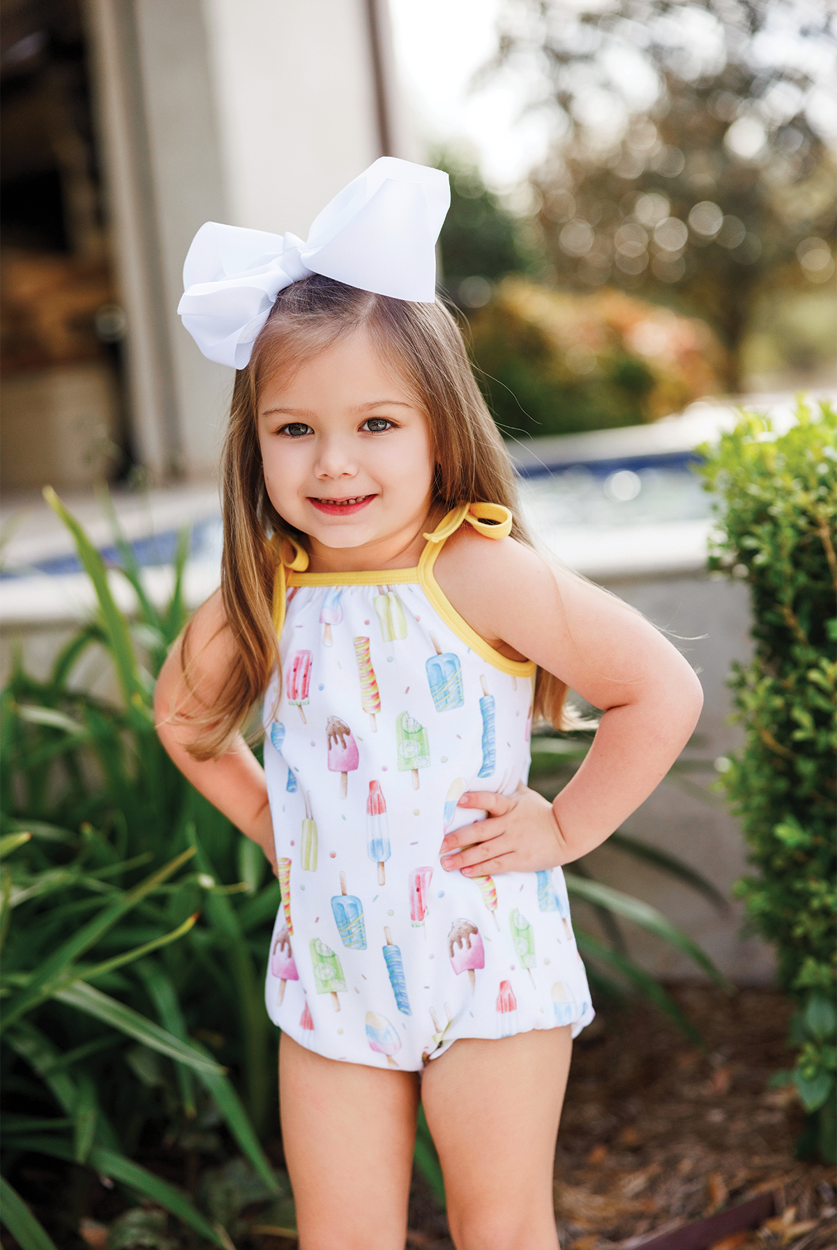 Three Little Tots Let's Chill Organic Cotton Shoulder-Tie Onesie, additional product photo