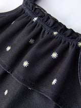 Summer Daisy  Girls Bow Ruffle Set