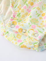 Spring Floral Smocked Baby Girl Romper