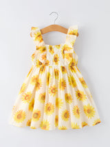 Three Little Tots Sunflower Girls Smocked Ruffle Dress, supplementary photo