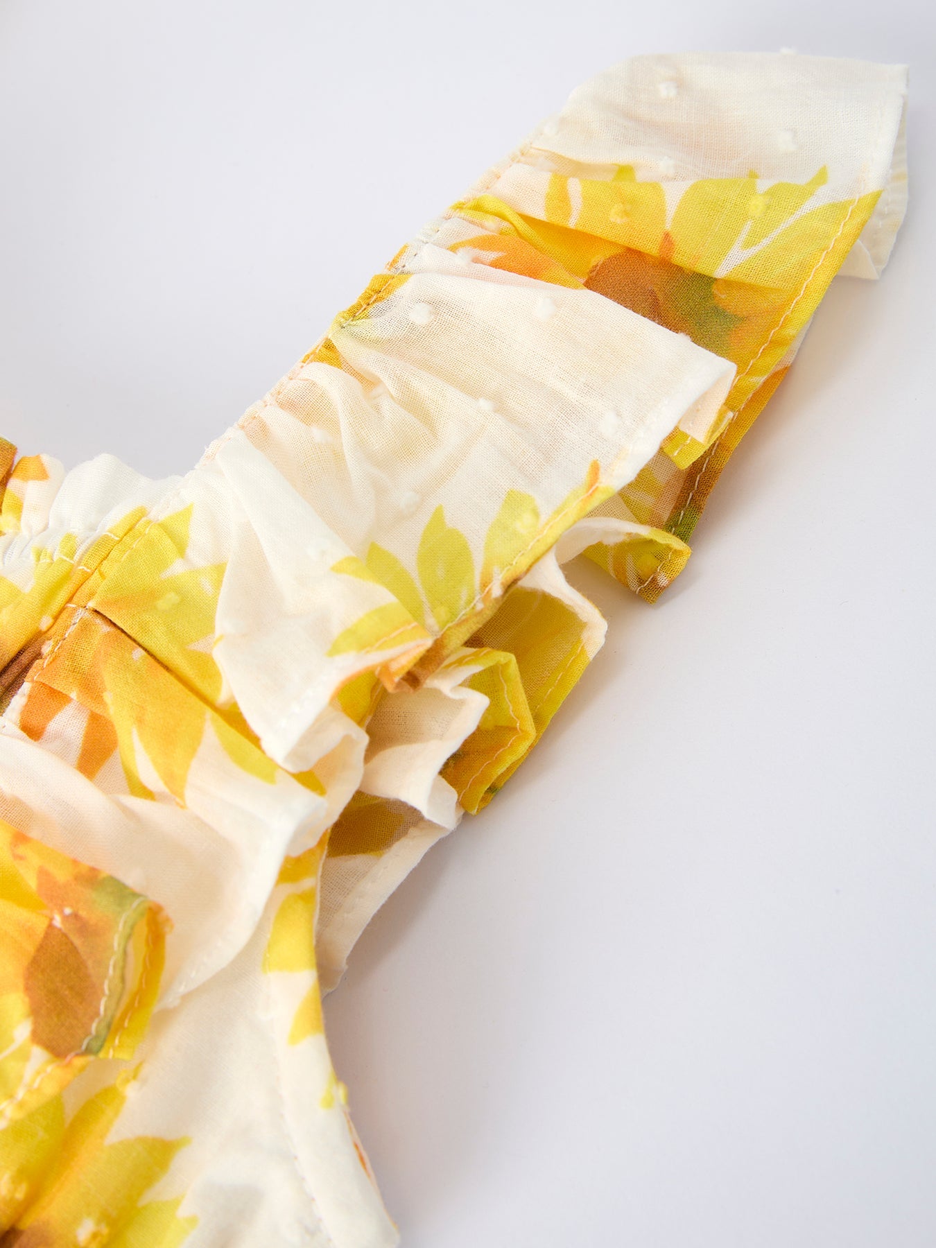 Three Little Tots Sunflower Girls Smocked Ruffle Dress, second additional photo