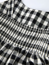 Mommy & Me Plaid Girl Smocked Ruffle Dress