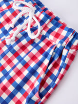 Boys 4th of July Plaid Flag Set