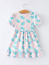 Three Little Tots Ocean Animal Sea Turtle Girl Ruffle Dress, additional product photo
