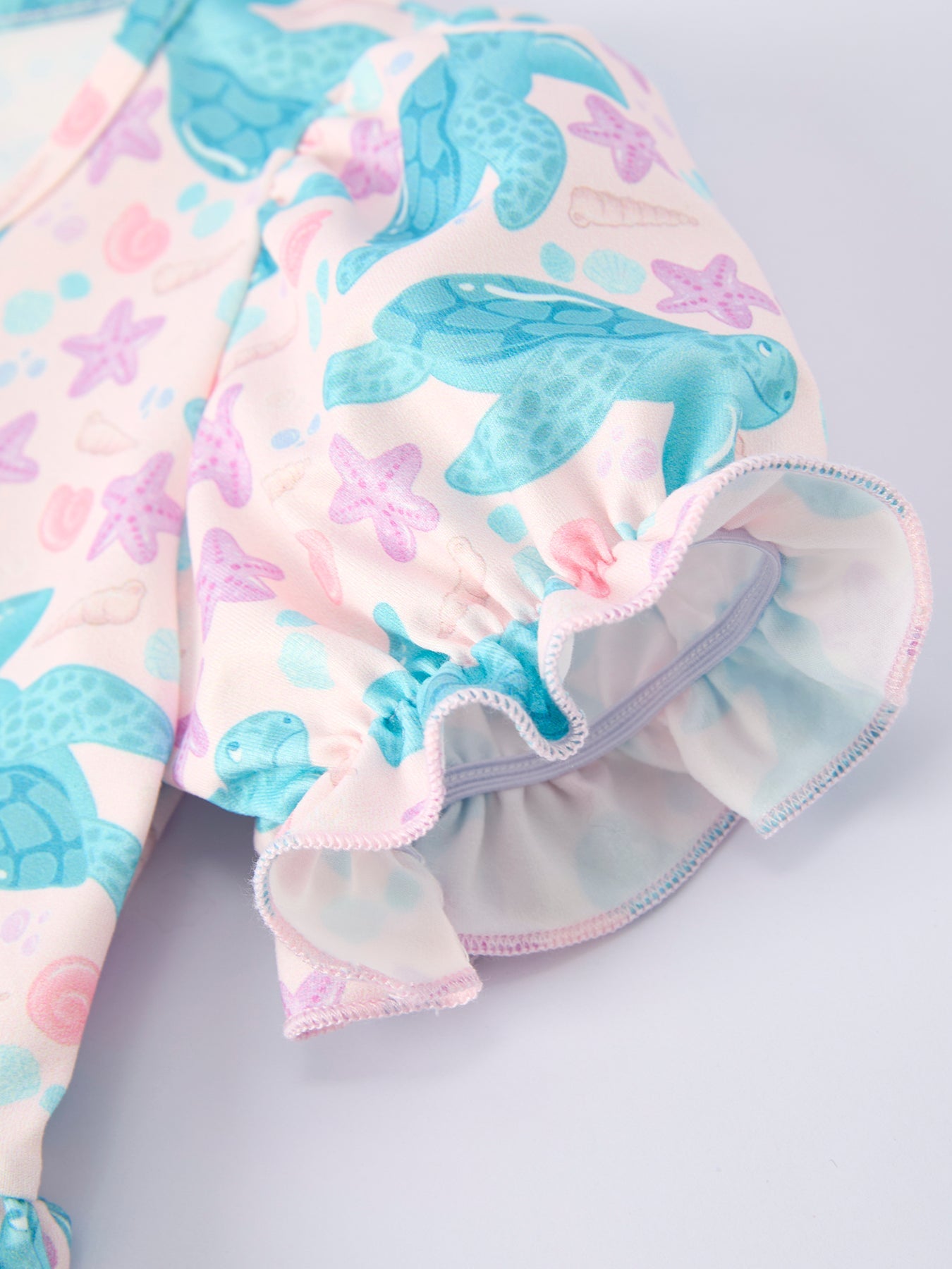 Three Little Tots Ocean Animal Sea Turtle Girl Ruffle Dress, additional view
