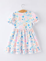 Three Little Tots Ocean Animal Print Girl Ruffle Dress, additional product photo