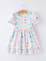 Three Little Tots Ocean Animal Print Girl Ruffle Dress