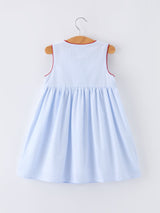 Girls Back To School Apple Twirl Dress Smocked