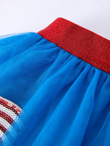 4th of July American Flag Girls Tulle Skirt