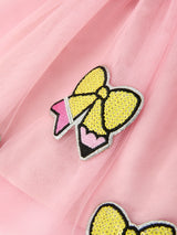 Back To School Pencil Bow Girls Skirt Tulle Applique Skirt