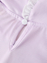 Back To School Pencil Applique Girls Purple Dress Petals Collar Ruffle