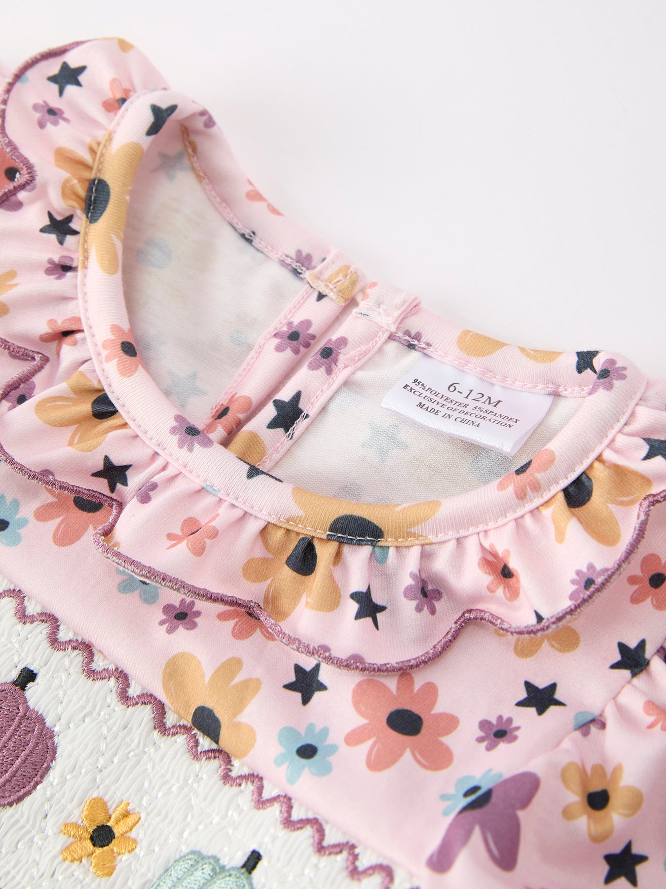 Three Little Tots Halloween Thanksgiving Pumpkin Floral Bow Bloomer Set, additional view