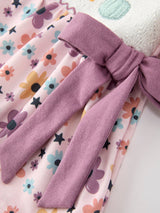 Three Little Tots Halloween Thanksgiving Pumpkin Floral Bow Bloomer Set, extra product detail