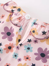 Three Little Tots Halloween Thanksgiving Pumpkin Floral Bow Bloomer Set, supplementary photo