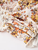 Fall Orange Floral Baby Bubble Petals Collar