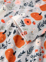 Three Little Tots Halloween Pumpkin Ghost Girls Dress Long Sleeve Twirl Dress, additional view