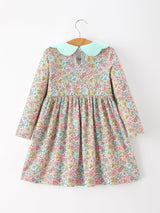 Three Little Tots Mint Floral Girl Dress Petals Collar, additional product photo