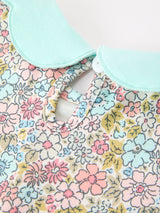 Three Little Tots Mint Floral Girl Dress Petals Collar, extra product detail
