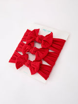 Three Little Tots Baby Girl Bow Headband Same Color 3 Piece Set, extra product detail