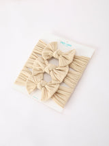 Three Little Tots Baby Girl Bow Headband Same Color 3 Piece Set, supplementary photo