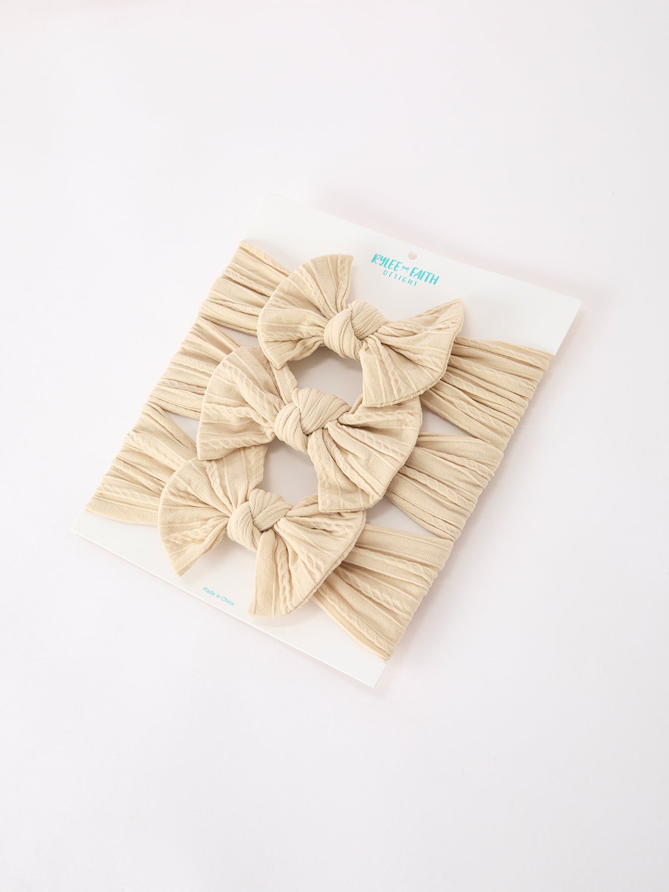 Three Little Tots Baby Girl Bow Headband Same Color 3 Piece Set, supplementary photo