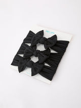 Three Little Tots Baby Girl Bow Headband Same Color 3 Piece Set, fourth additional photo