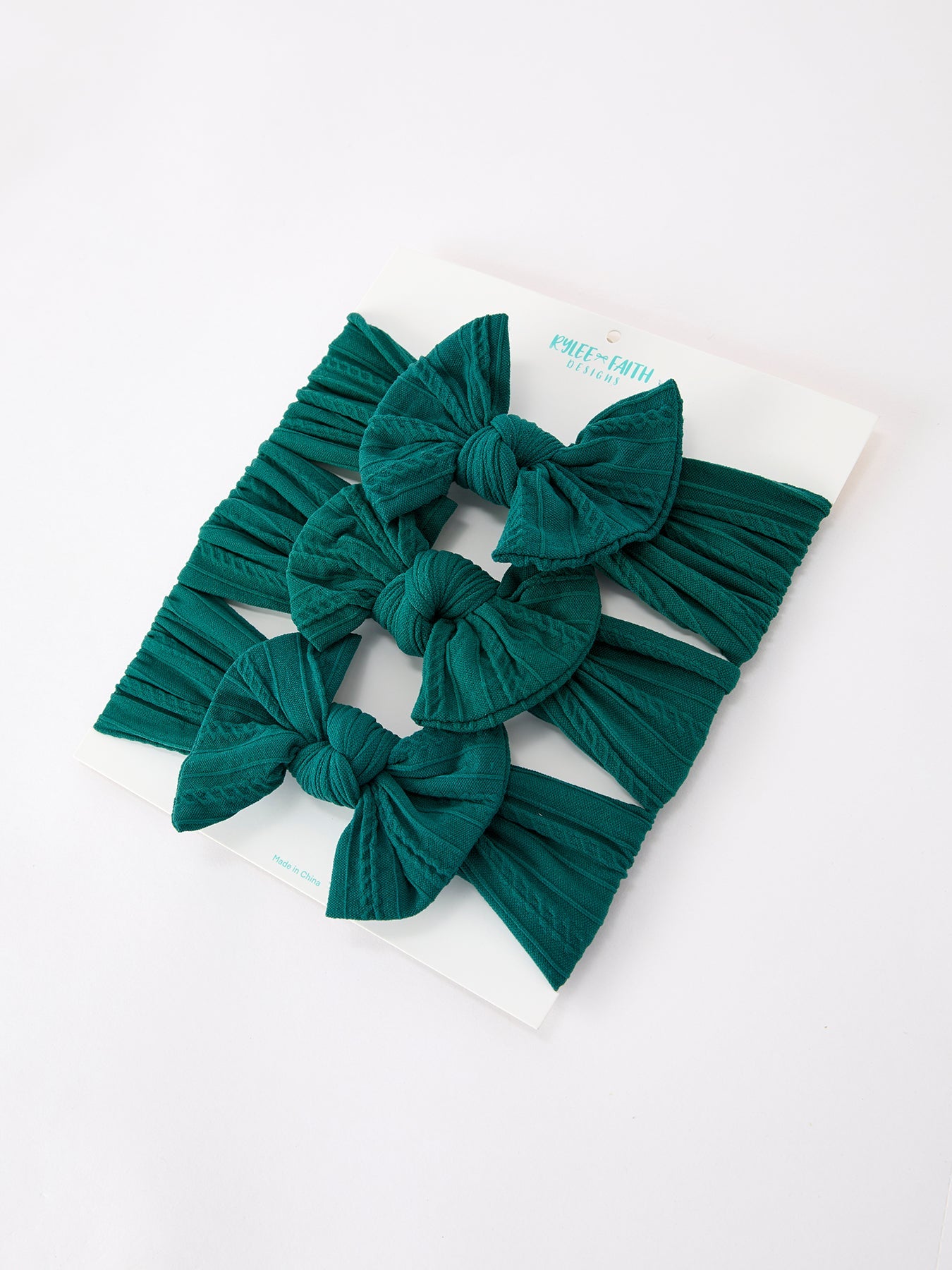 Three Little Tots Baby Girl Bow Headband Same Color 3 Piece Set, seventh additional photo