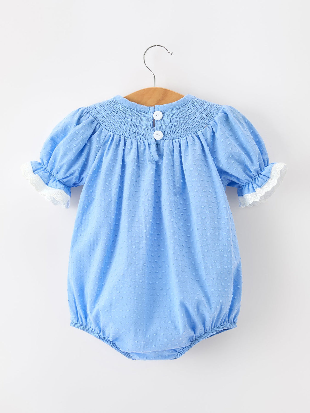 Three Little Tots Halloween Thanksgiving Pumpkin Smocked Bubble Romper, another angle