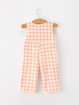 Three Little Tots Halloween Pumpkin Plaid Boys JonJon, additional product photo