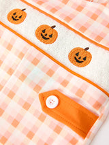 Three Little Tots Halloween Pumpkin Plaid Boys JonJon, additional view