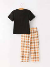 Halloween Plaid Boys Pant Set