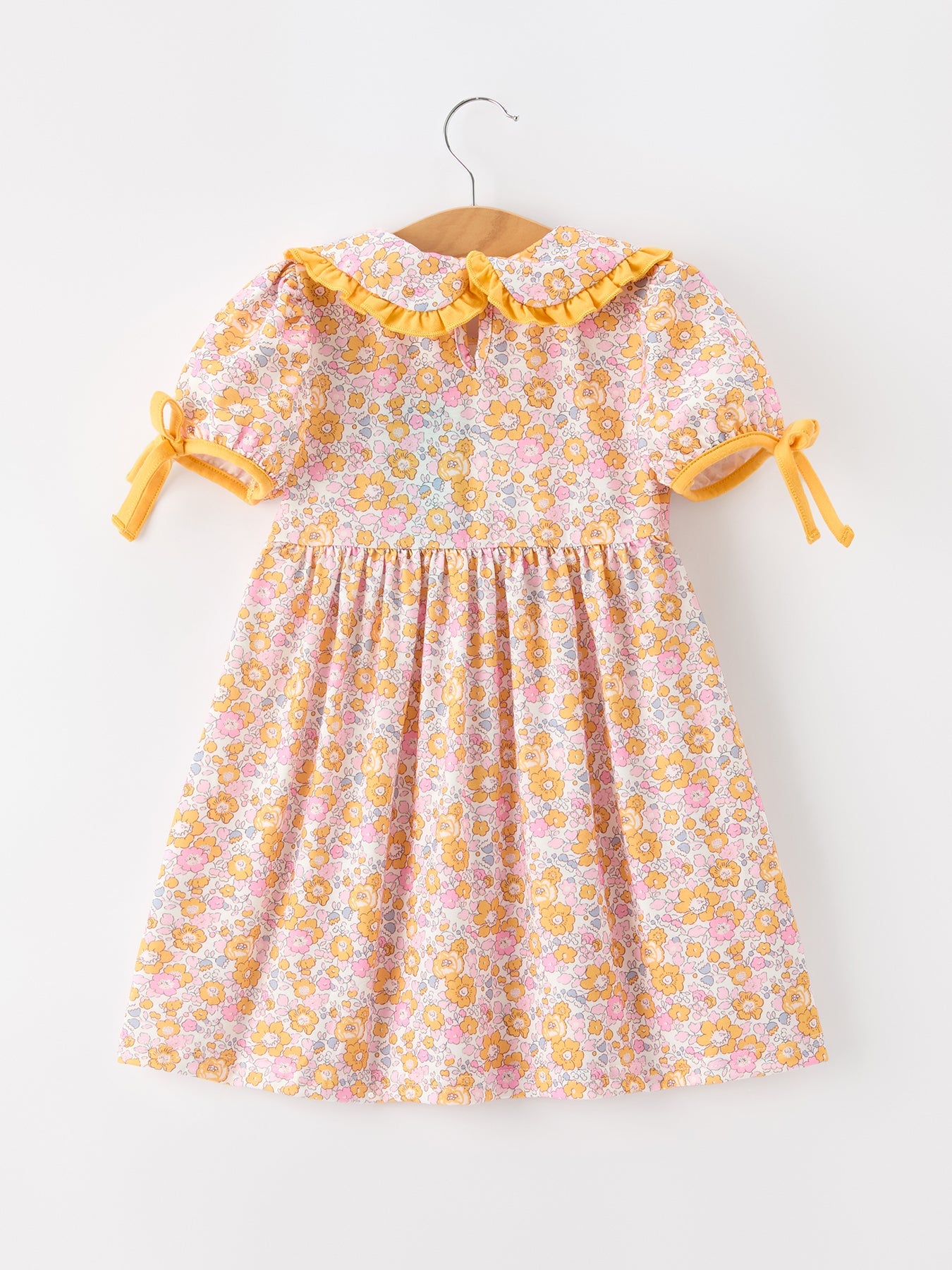 Three Little Tots Halloween Pumpkin Floral Girls Dress, additional product photo