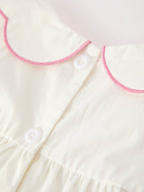 Pink Cross Bishop Christening Girls Dress