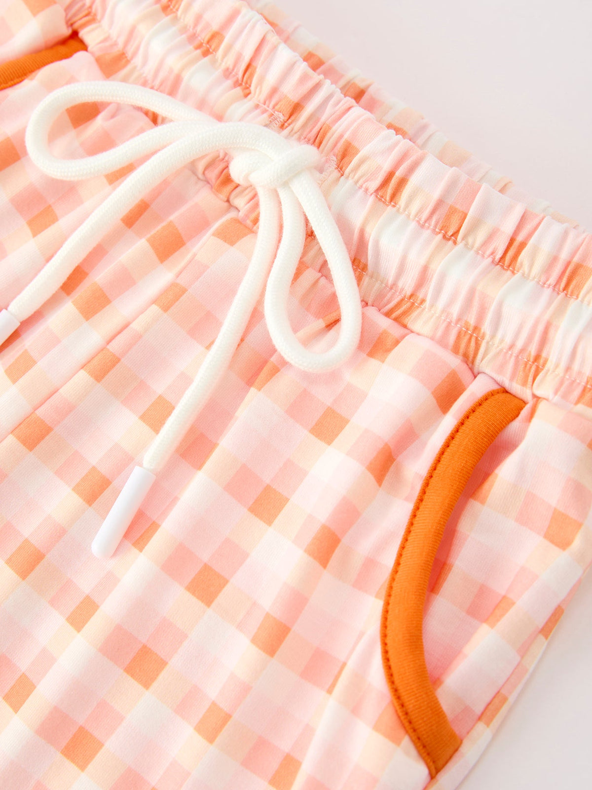 Three Little Tots Halloween Pumpkin Plaid Boys Pants Set, extra product detail