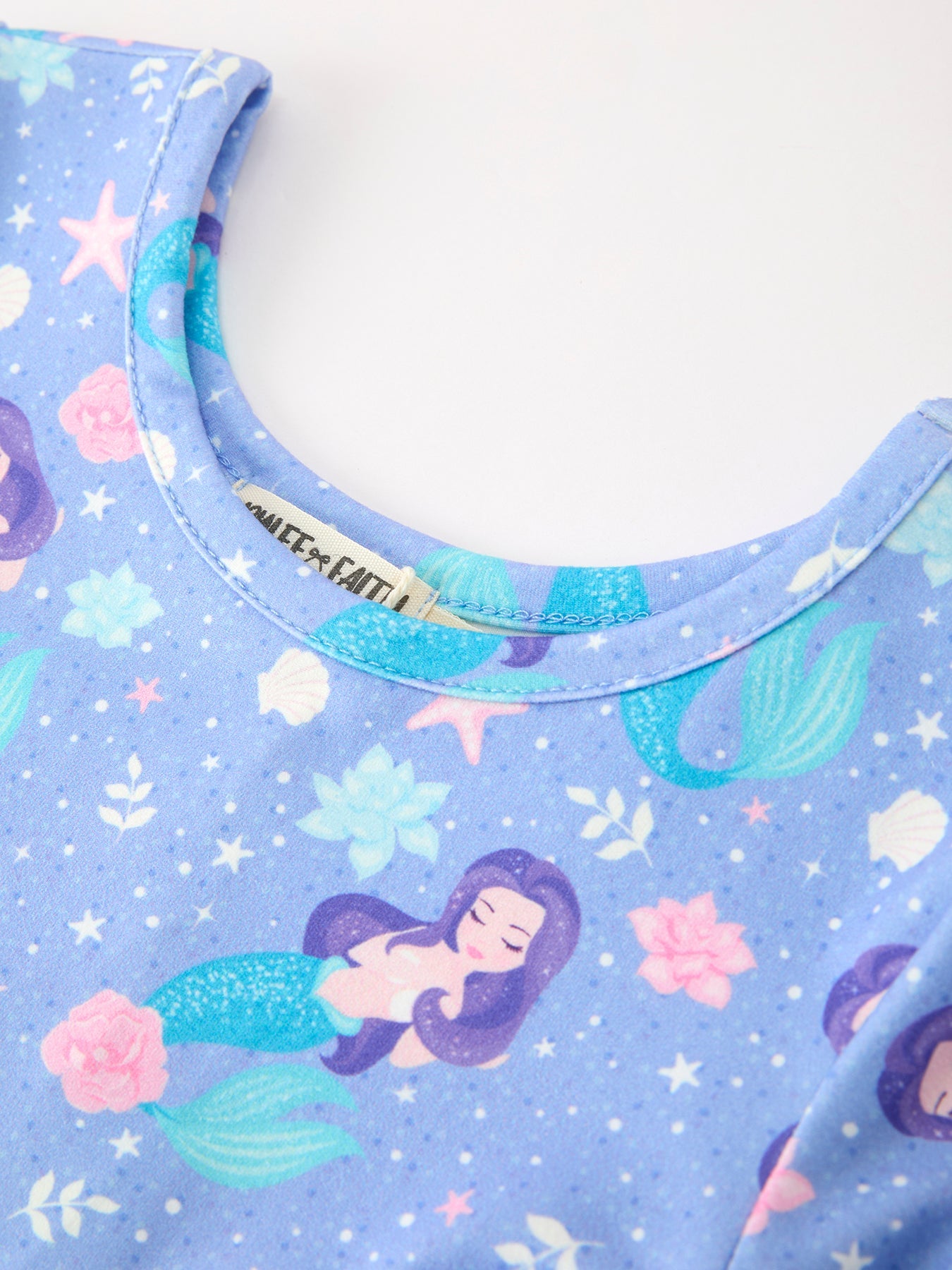 Three Little Tots Ocean Fantasy Twirl Girls Dress, alternate angle