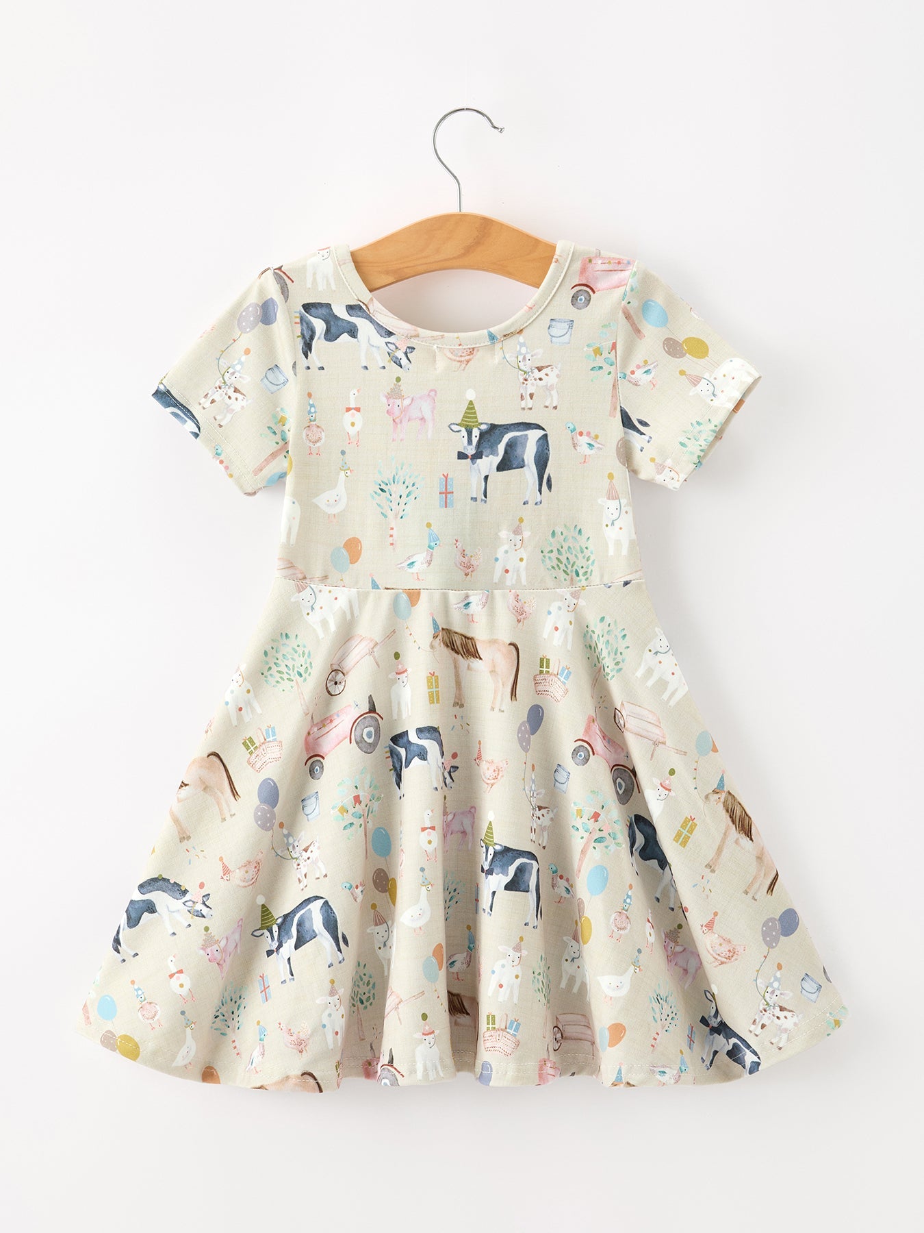Three Little Tots Farm Animal Birthday Twirl Girls Dress, additional product photo