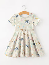 Three Little Tots Farm Animal Birthday Twirl Girls Dress