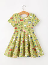 Three Little Tots Countryside Farm Animal Pasture Twirl Girls Dress, additional product photo