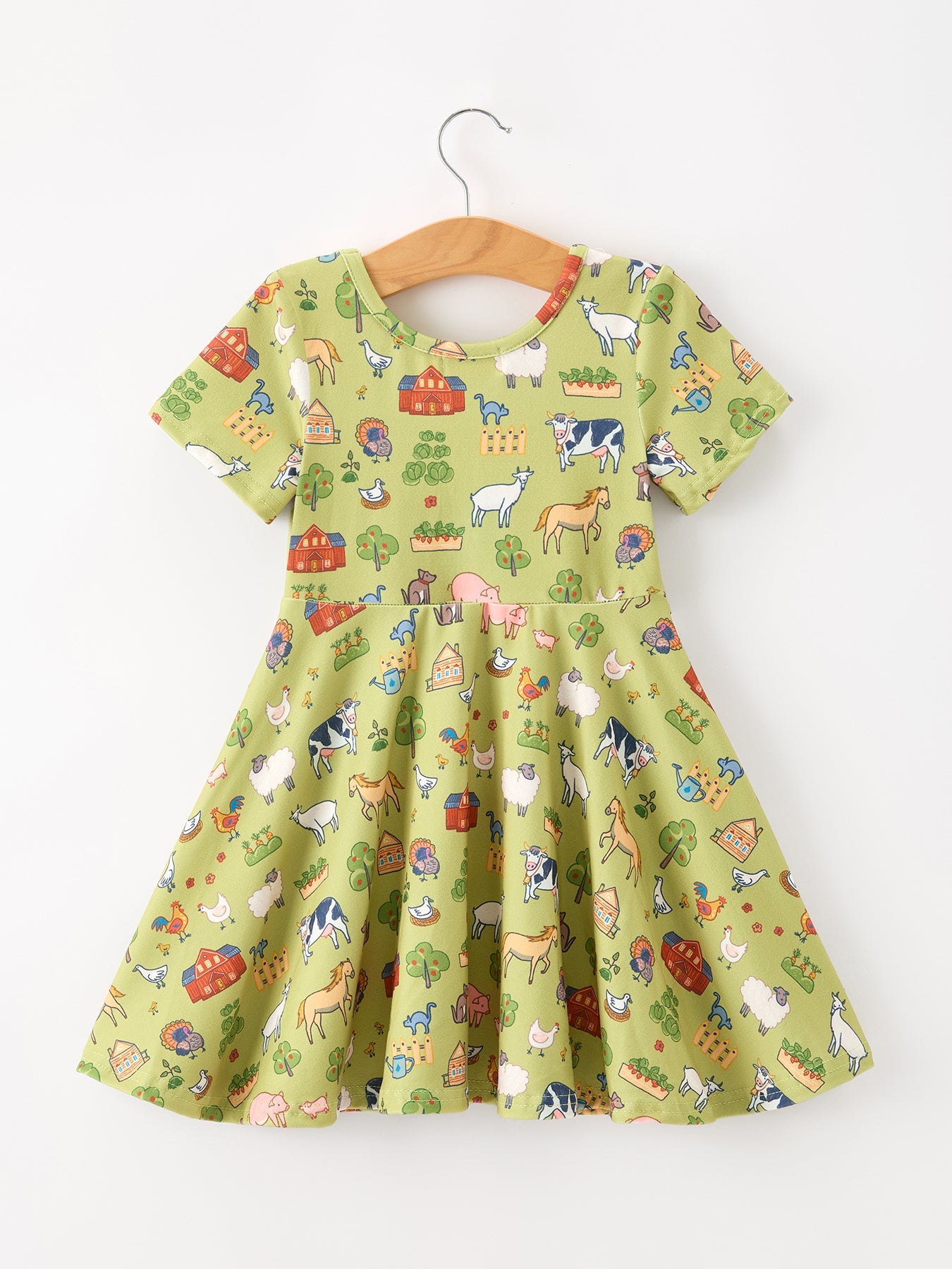 Three Little Tots Countryside Farm Animal Pasture Twirl Girls Dress, additional product photo