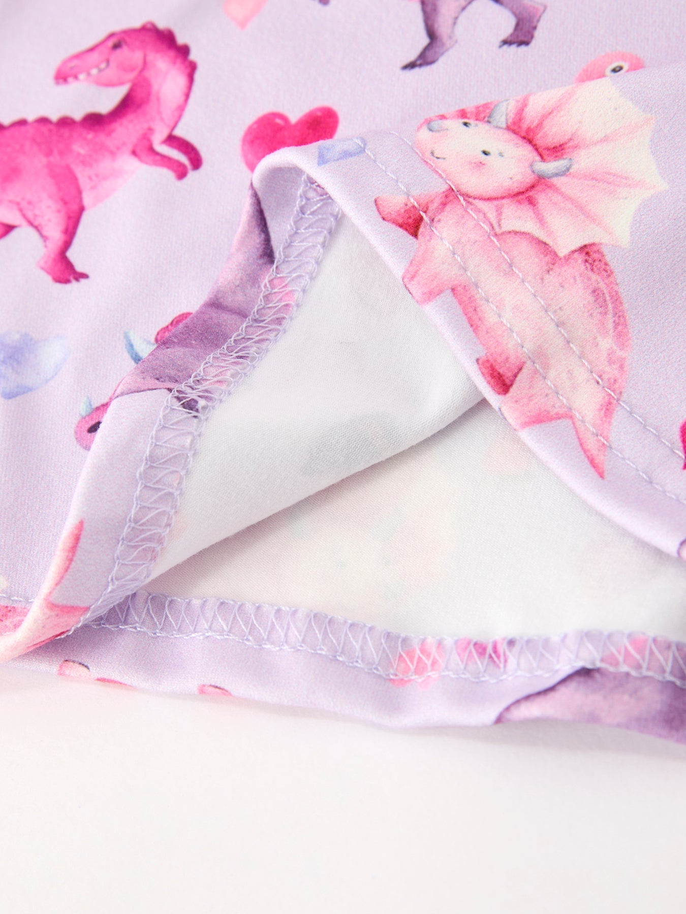 Three Little Tots Dinosaur Heart Twirl Girls Dress Short Sleeves, extra product detail