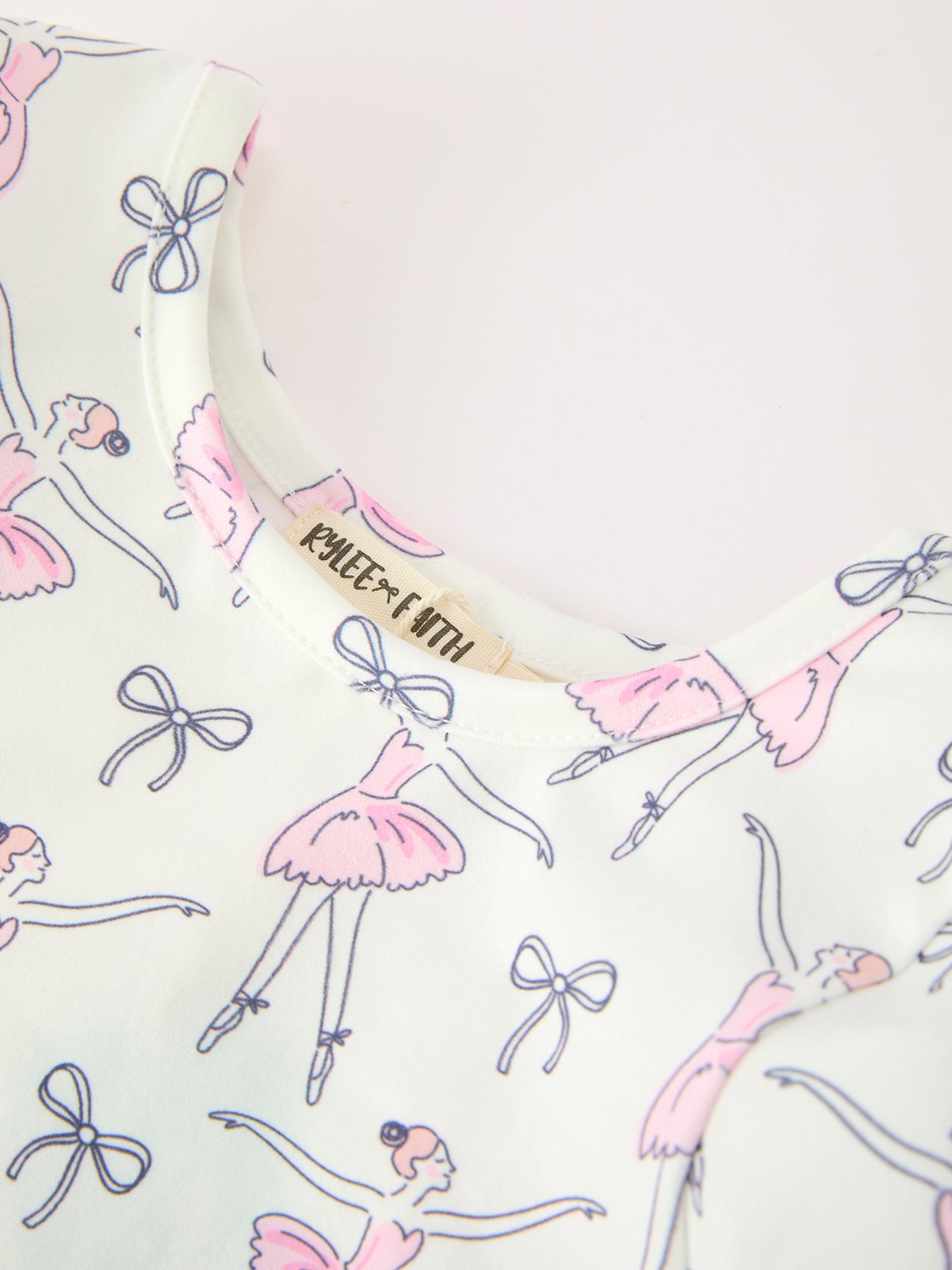 Three Little Tots Fall Ballet Bow Girls Long Sleeve Twirl Dress, additional view